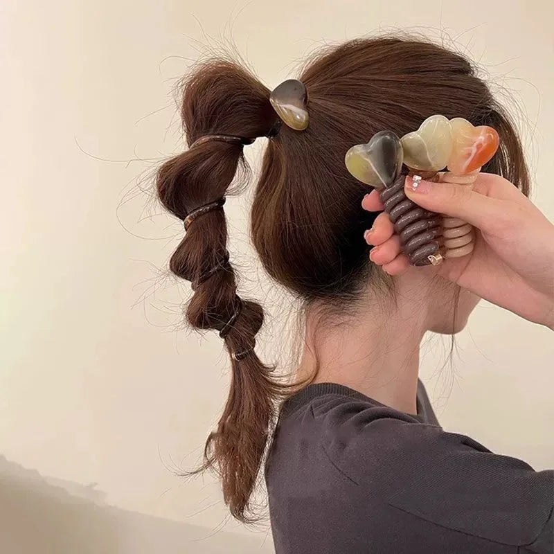 Minimalist Bubble Braid Headband High-Quality and Caring Phone Line Hair Loop Tied Ponytail Braid Hair Rope Headband