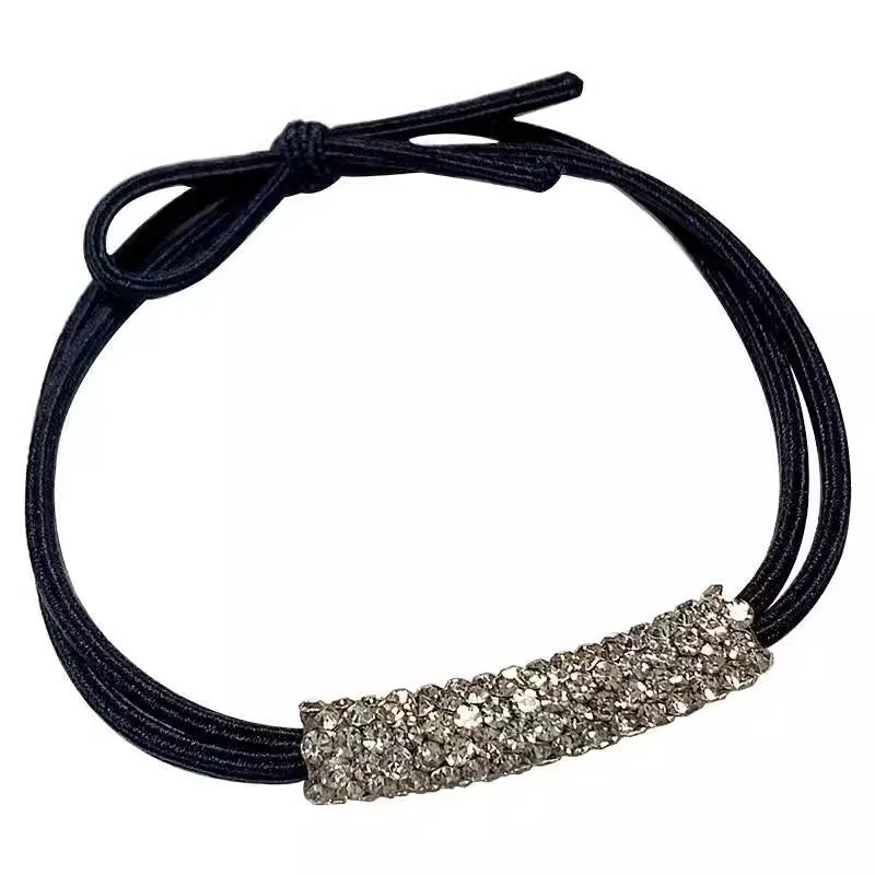 Rhinestone Hair Ties for Women High Elasticity Hair Bands Glitter Hair Accessories Suitable for Ladies and Girls