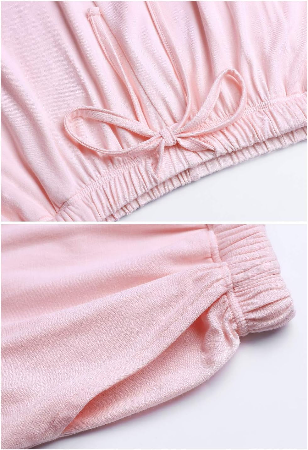 Womens Pajama Shorts Sleep Shorts Stretchy Pajama Pants Pink L