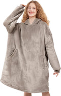Wearable Blanket Hoodie for Adults & Teens,Oversized Sherpa Hooded Blanket,Warm Cozy Blanket Sweatshirt as Christmas Birthday Gifts for Women Men