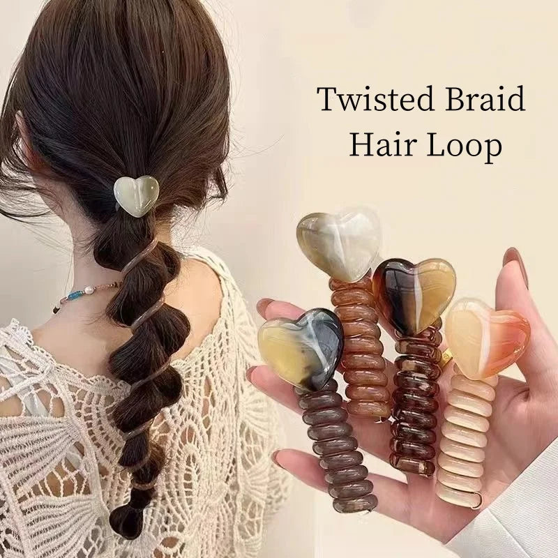 Minimalist Bubble Braid Headband High-Quality and Caring Phone Line Hair Loop Tied Ponytail Braid Hair Rope Headband