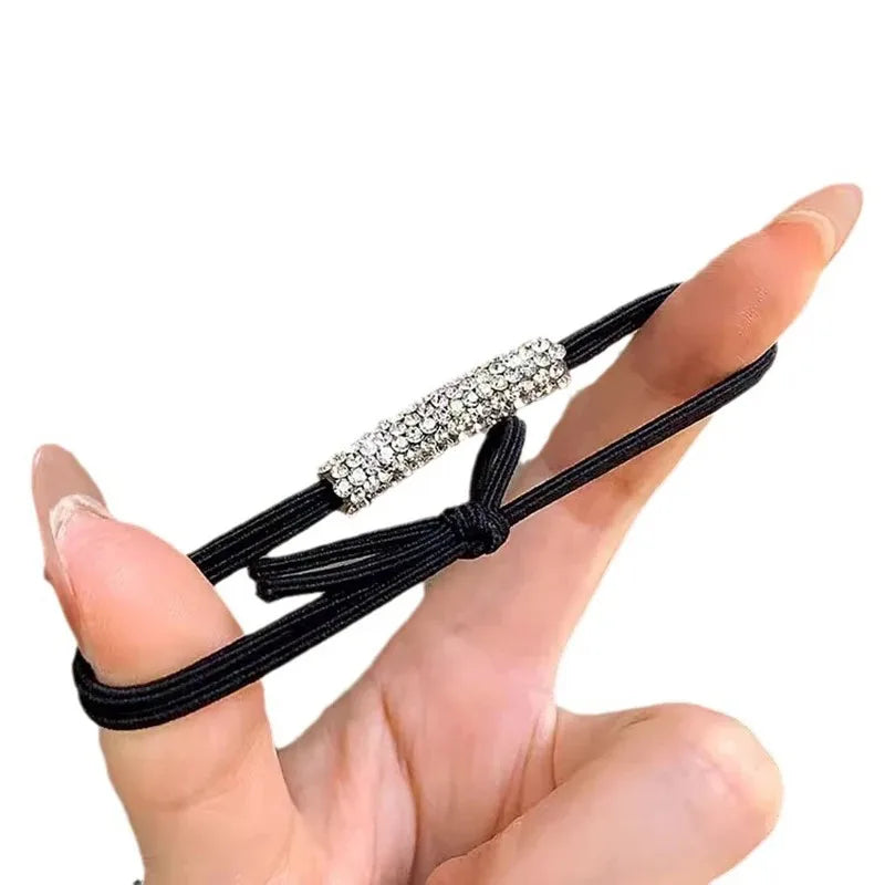Rhinestone Hair Ties for Women High Elasticity Hair Bands Glitter Hair Accessories Suitable for Ladies and Girls