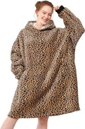 Blanket Hoodie,Oversized Wearable Sherpa Fleece Blanket Sweatshirt,Super Soft Warm Cozy with Giant Pocket,Gifts for Women Men Adults Teenagers Kids, One Size Fits All