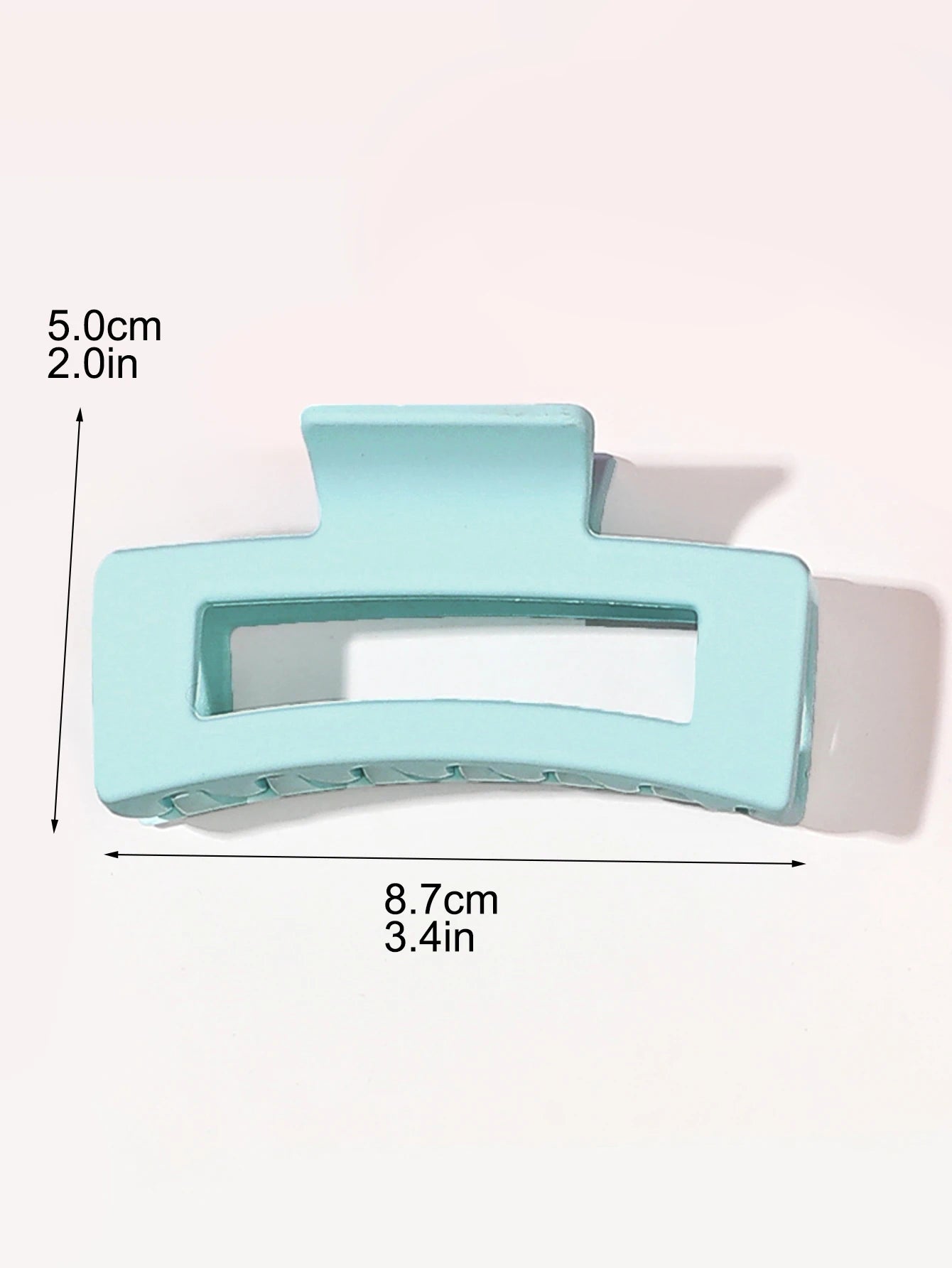 7 Pcs Big Hair Claw Clips 3.4" Non-Slip Big Square Matte for Women Girls, Strong Hold Banana Clips for Thick Thin Hair