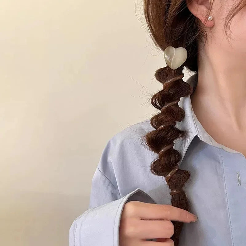 Minimalist Bubble Braid Headband High-Quality and Caring Phone Line Hair Loop Tied Ponytail Braid Hair Rope Headband