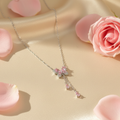 Papillon Rose — Flat Lay on Cream Silk