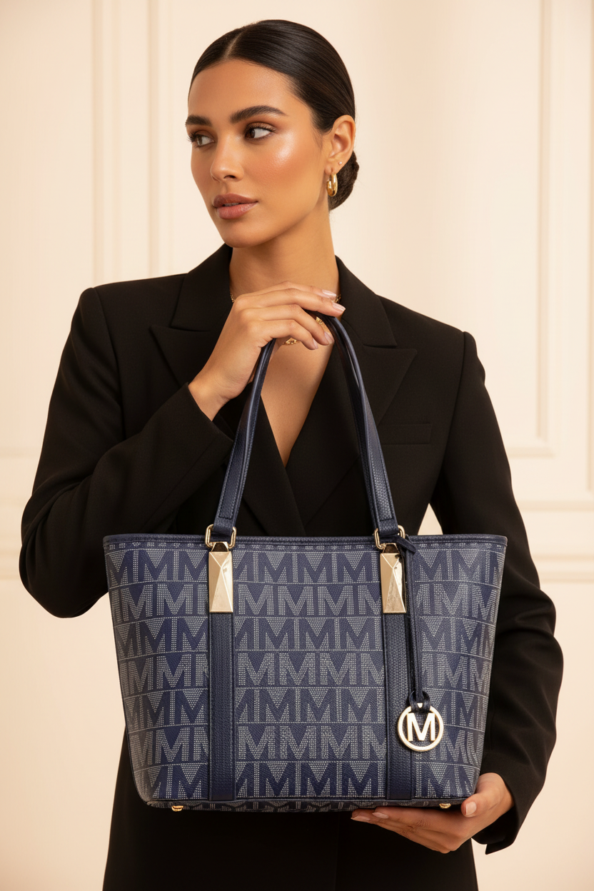 Signature Monogram Tote Set - Model 1 Detail