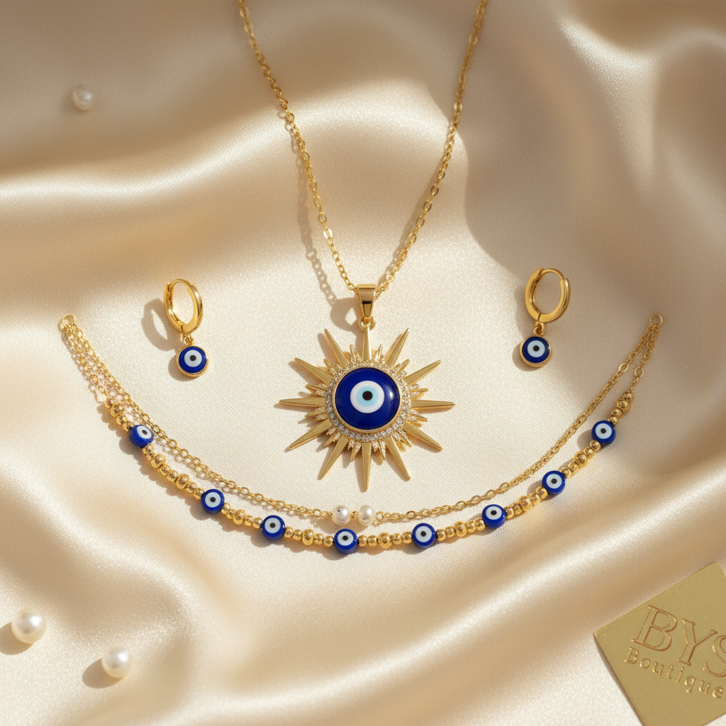 Nazar Evil Eye Set — Flat Lay