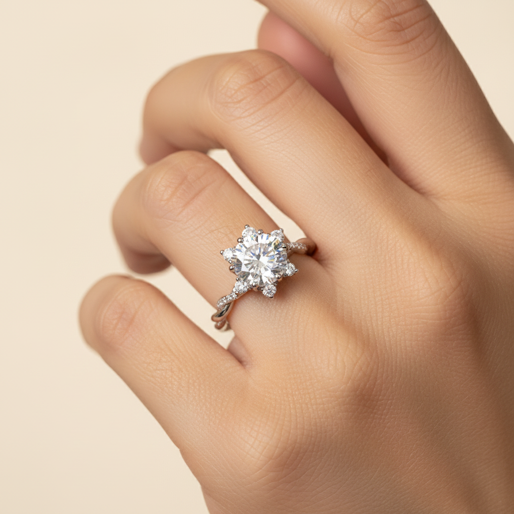 Torsade Ring — Hand Close-Up