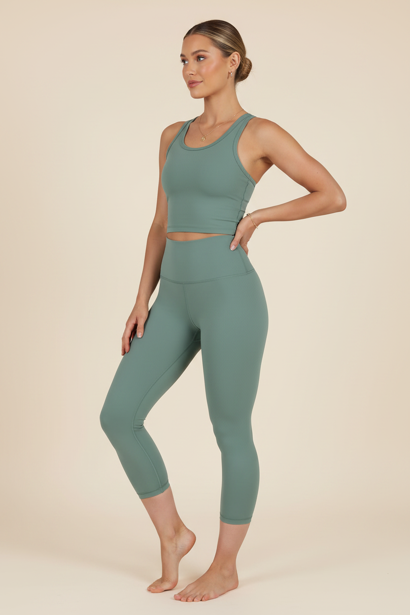 Buttery Soft Capri Leggings - Model 3 Full Length