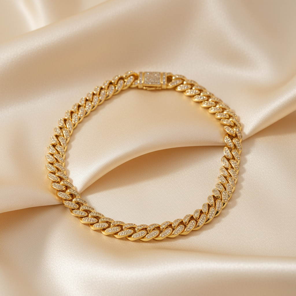 Chaîne Royale — Flat Lay on Cream Silk