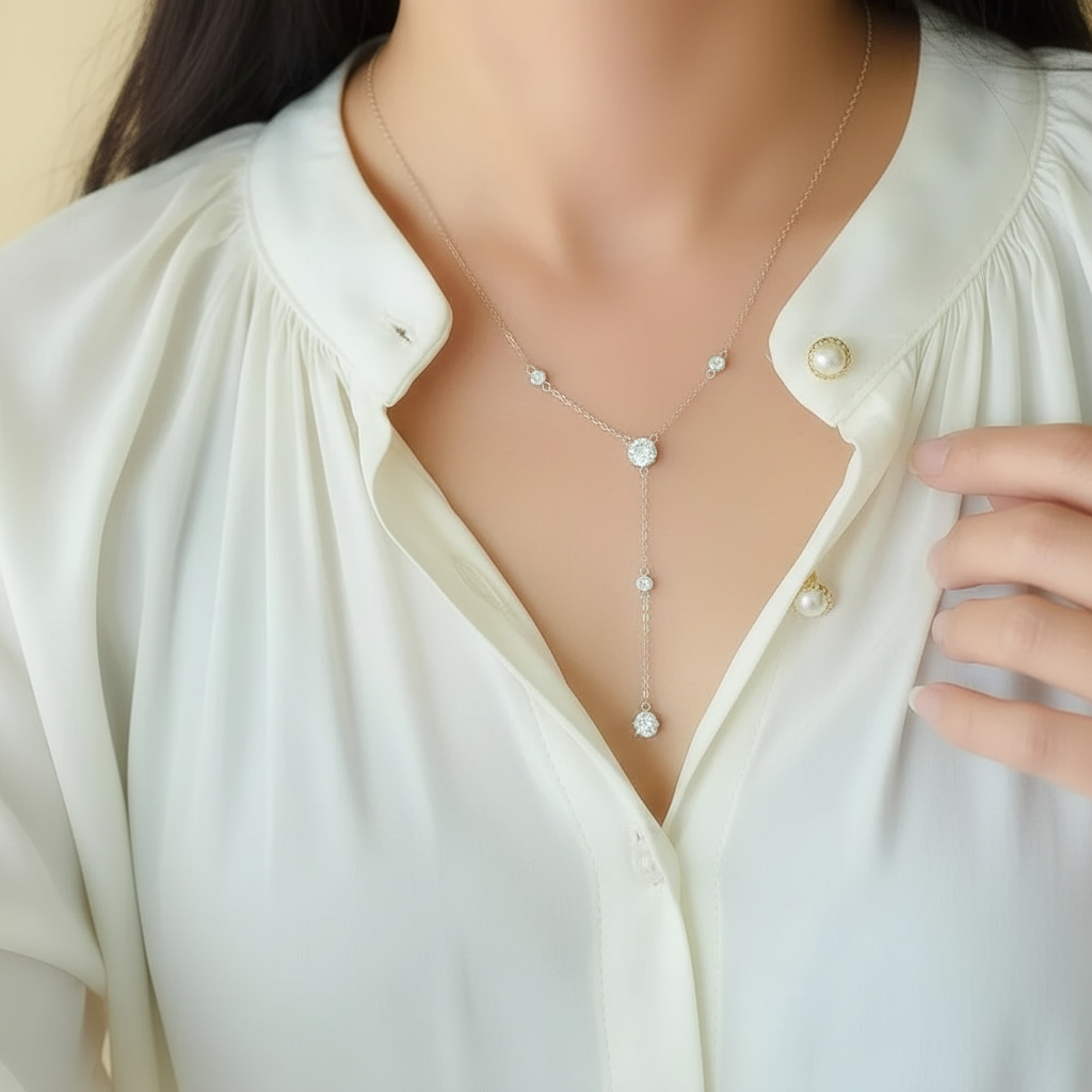 Éclat Solitaire — Neckline Close-Up